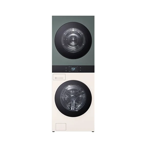[LG] 트롬 AI 오브제컬렉션 워시타워 25kg+25kg 네이처그린/네이처베이지 (WA2525EGZF)